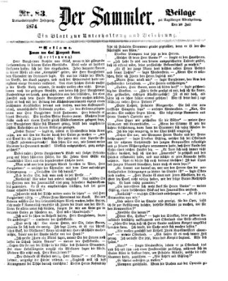 Der Sammler (Augsburger Abendzeitung) Dienstag 28. Juli 1874