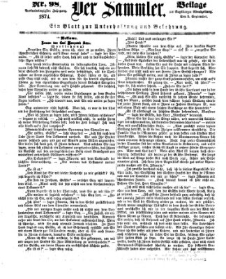 Der Sammler (Augsburger Abendzeitung) Samstag 5. September 1874