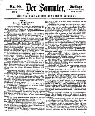 Der Sammler (Augsburger Abendzeitung) Dienstag 8. September 1874