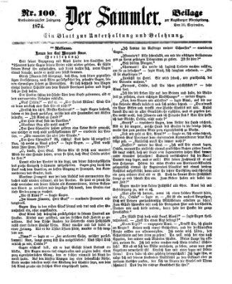 Der Sammler (Augsburger Abendzeitung) Donnerstag 10. September 1874