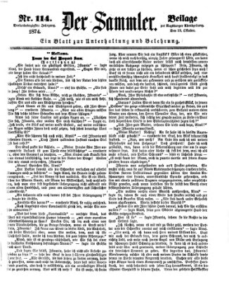 Der Sammler (Augsburger Abendzeitung) Dienstag 13. Oktober 1874