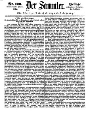 Der Sammler (Augsburger Abendzeitung) Donnerstag 29. Oktober 1874