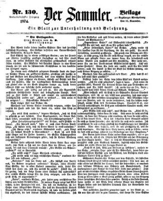 Der Sammler (Augsburger Abendzeitung) Samstag 21. November 1874