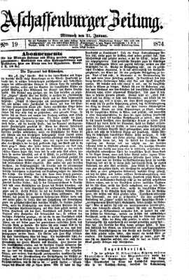 Aschaffenburger Zeitung Mittwoch 21. Januar 1874