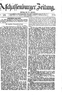 Aschaffenburger Zeitung Freitag 30. Januar 1874