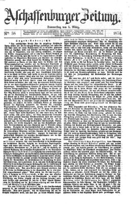 Aschaffenburger Zeitung Donnerstag 5. März 1874