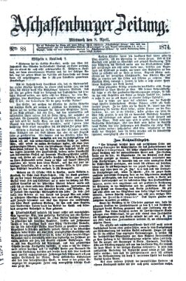 Aschaffenburger Zeitung Mittwoch 8. April 1874