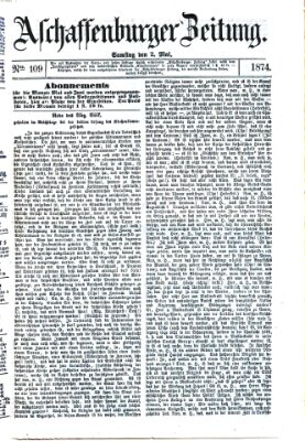 Aschaffenburger Zeitung Samstag 2. Mai 1874