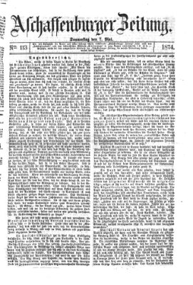 Aschaffenburger Zeitung Donnerstag 7. Mai 1874