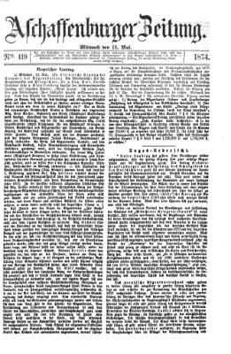 Aschaffenburger Zeitung Mittwoch 13. Mai 1874