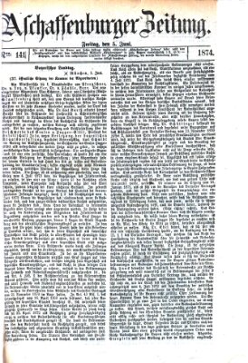 Aschaffenburger Zeitung Freitag 5. Juni 1874