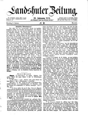 Landshuter Zeitung Samstag 3. Januar 1874