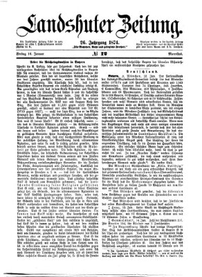 Landshuter Zeitung Freitag 16. Januar 1874