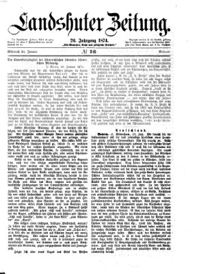 Landshuter Zeitung Mittwoch 21. Januar 1874