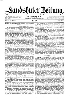 Landshuter Zeitung Samstag 24. Januar 1874