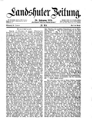 Landshuter Zeitung Mittwoch 28. Januar 1874