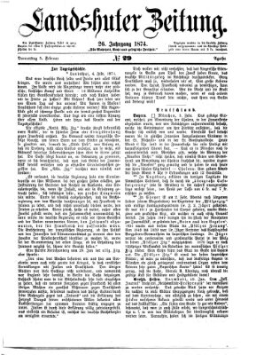 Landshuter Zeitung Donnerstag 5. Februar 1874