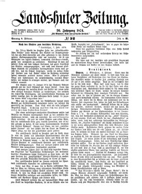 Landshuter Zeitung Sonntag 8. Februar 1874