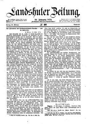 Landshuter Zeitung Freitag 20. Februar 1874