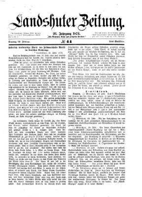 Landshuter Zeitung Sonntag 22. Februar 1874