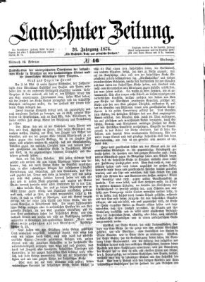 Landshuter Zeitung Mittwoch 25. Februar 1874