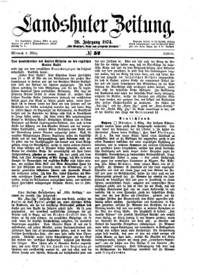 Landshuter Zeitung Mittwoch 4. März 1874