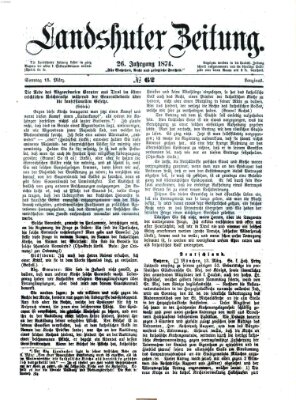 Landshuter Zeitung Sonntag 15. März 1874