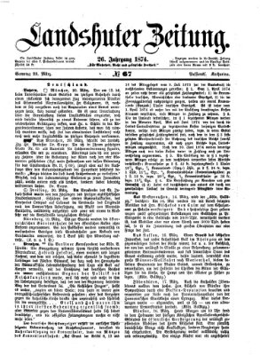 Landshuter Zeitung Montag 23. März 1874