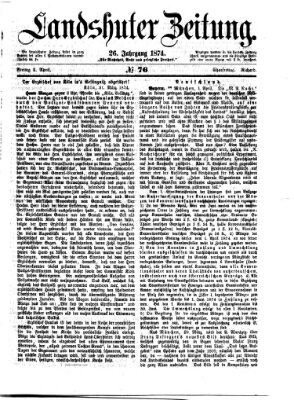 Landshuter Zeitung Freitag 3. April 1874