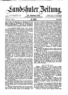 Landshuter Zeitung Samstag 2. Mai 1874