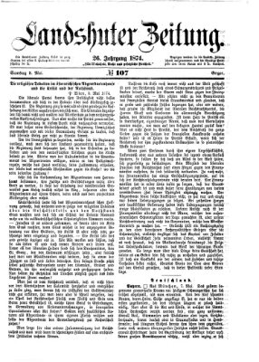 Landshuter Zeitung Samstag 9. Mai 1874