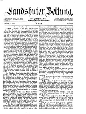 Landshuter Zeitung Mittwoch 13. Mai 1874