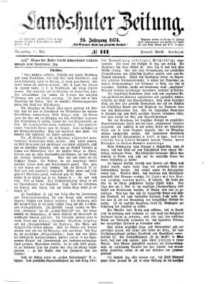 Landshuter Zeitung Donnerstag 14. Mai 1874