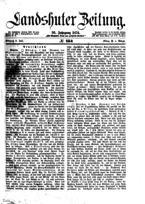 Landshuter Zeitung Mittwoch 8. Juli 1874