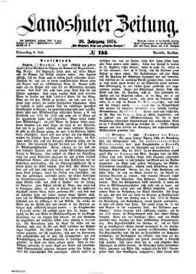 Landshuter Zeitung Donnerstag 9. Juli 1874