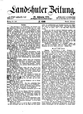 Landshuter Zeitung Freitag 10. Juli 1874