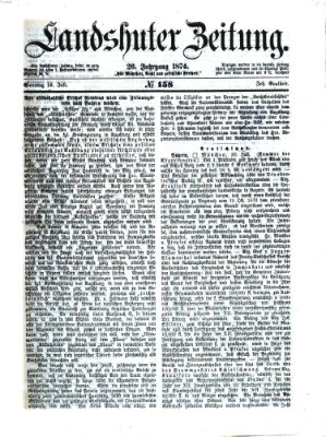 Landshuter Zeitung Sonntag 12. Juli 1874