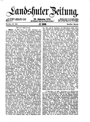 Landshuter Zeitung Samstag 18. Juli 1874