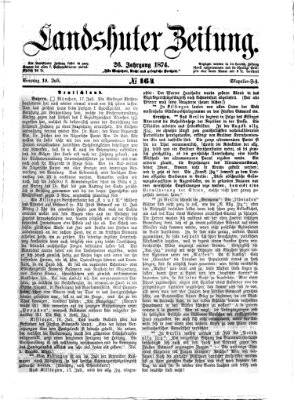 Landshuter Zeitung Sonntag 19. Juli 1874