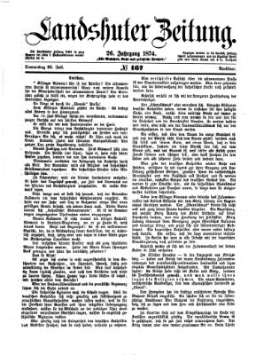 Landshuter Zeitung Donnerstag 23. Juli 1874