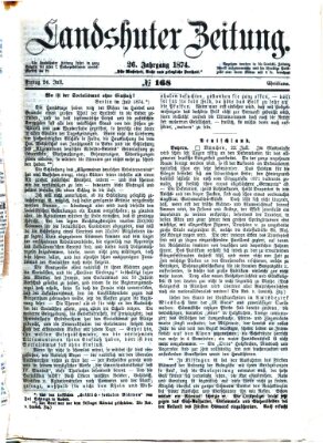 Landshuter Zeitung Freitag 24. Juli 1874