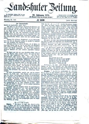 Landshuter Zeitung Samstag 25. Juli 1874