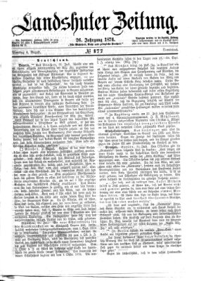Landshuter Zeitung Dienstag 4. August 1874