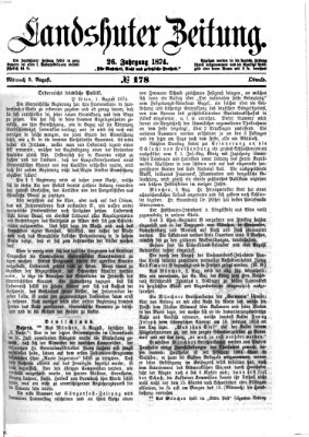 Landshuter Zeitung Mittwoch 5. August 1874