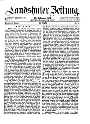 Landshuter Zeitung Dienstag 18. August 1874