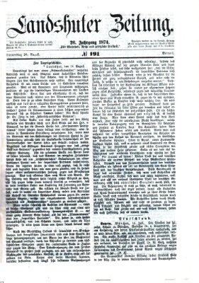 Landshuter Zeitung Donnerstag 20. August 1874