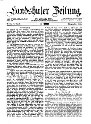 Landshuter Zeitung Sonntag 30. August 1874