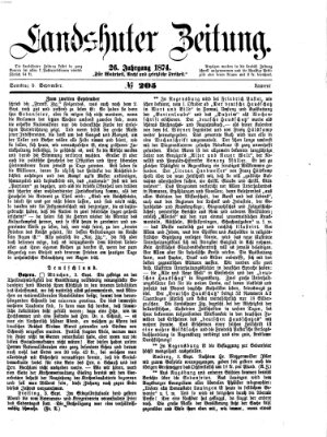 Landshuter Zeitung Samstag 5. September 1874