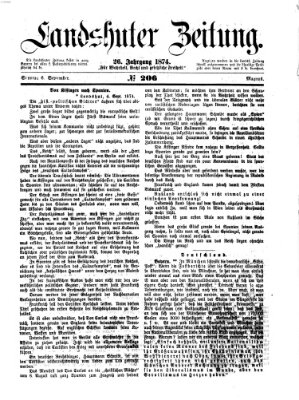 Landshuter Zeitung Sonntag 6. September 1874