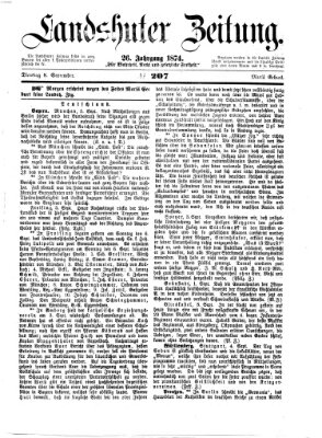Landshuter Zeitung Dienstag 8. September 1874